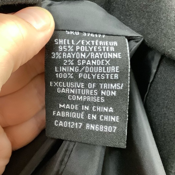 Le Chateau Stand Collar Long Coat in Black - Picture 5 of 5